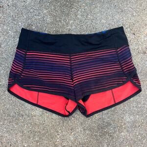 Lululemon Run Speed Shorts Red Blue Stretch